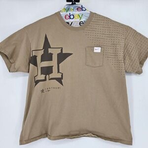 Houston Astros Nike Shirt Mens XXL Statement Max90 Pocket Tee Khaki MLB